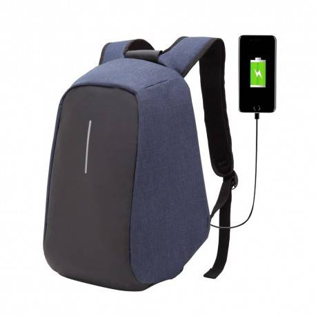 Городской рюкзак XD Design Bobby Анти-вор, с USB зарядкой. Синий. 