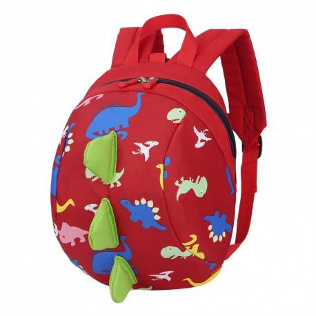 Детский рюкзак "Динозавр", красный.