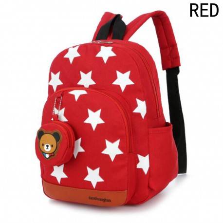 Рюкзак детский "Звезды", красный.