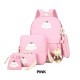 Рюкзак школьный, набор розового цвета. "Облачко"