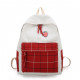 Рюкзак для девочки, спортивный, белый с красным. 