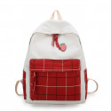 Рюкзак для девочки, спортивный, белый с красным.