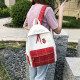 Рюкзак для девочки, спортивный, белый с красным. 