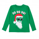 Джемпер для мальчика, зеленый, новогодний. Дед Мороз.
