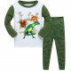 Пижама для мальчика, зеленая. Динозавр. 