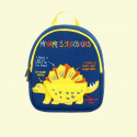 Детский рюкзак, синий. Желтый стегозавр.