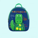 Детский рюкзак, синий. Зеленый крокодил. (S)