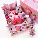 Набор детских заколок. Розовый Кролик 24 штук в подарочной коробочке.