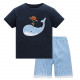 Пижама для мальчика, синяя. Большой кит.
