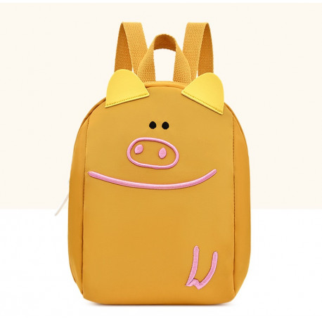 Детский рюкзак, желтый. Милый поросенок.