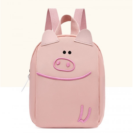 Детский рюкзак, розовый. Милый поросенок.