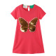 Платье для девочки, розовое. Блестящая бабочка.
