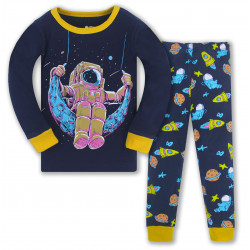 Пижама для мальчика, синяя. Астронавт.