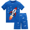 Пижама для мальчика, синяя. Ракета.
