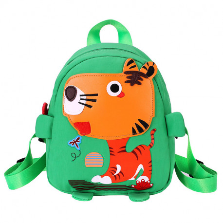 Детский рюкзак, зеленый Веселый тигр. 