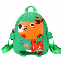 Детский рюкзак, зеленый. Веселый тигр.