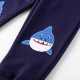 Штаны для мальчика, синий. Зубатые акулы.
