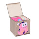 Складной ящик для игрушек с крышкой. Розовый Динозавр 