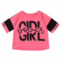 Футболка для дівчинки, топ, рожева. Power Girl.