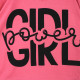 Футболка для девочки, топ, розовая. Power Girl.