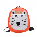 Детский рюкзак, оранжевый. Белый тигр.