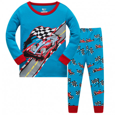 Пижама для мальчика, голубая. Формула-1.