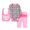 Набор для девочки 3 в 1, розовый. Леопард.