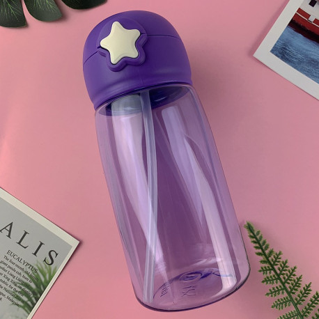 Бутылка пластиковая, поильник, фиолетовая. Star. 480 мл.