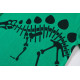 Пижама для мальчика, зеленая. Скелет стегозавра.
