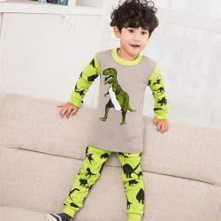 Пижама для мальчика, серая. Динозавр Рекс.