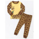 Пижама для мальчика, желтая. Жираф и мороженное.