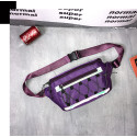 Сумка детская, поясная сумка, фиолетовая. Шнуровка.