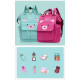 Сумка-рюкзак, мама-сумка, розовый. Мишутка.