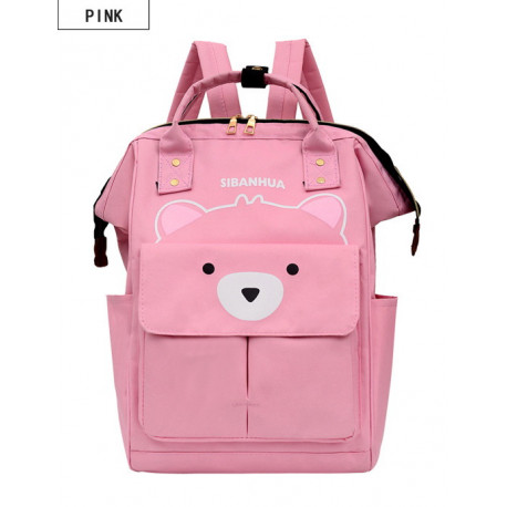 Сумка-рюкзак, мама-сумка, розовый. Мишутка.