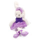 Мягкая игрушка Зайка в фиолетовом платье