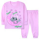 Пижама с начесом для девочки, розовая. Милый слоник.