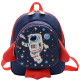 Детский рюкзак, темно-синий. Ракета и космонавт.