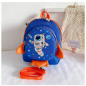 Детский рюкзак, синий. Ракета и космонавт.