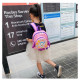 Детский рюкзак, фиолетовый. Ракета и космическая девочка.