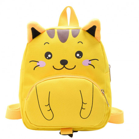 Детский рюкзак, желтый. Маленький котенок.