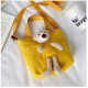 Сумка детская, сумка через плечо, желтая. Мишка Тедди.