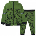 Утепленный костюм 2 в 1 для мальчика, зеленый. Опасные динозавры.