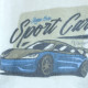 Пижама махровая для мальчика, синяя. Спортивная машина.