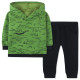 Утепленный костюм для мальчика, зеленый. Прогулка динозавров.