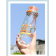 Бутылка с блоком пластиковая, голубая. Enjoy summer. 500 мл.