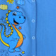 Человечек с начесом детский, комбинезон, синий. Маленький дракон.