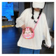 Сумка велюровая детская, сумка через плечо, розовая. Минни Маус.