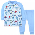 Пижама для мальчика, синий. Робот и НЛО.