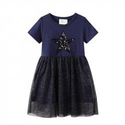Сукня для дівчинки, темно-синя. Мерехтлива зірка.