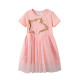 Платье для девочки, розовое. Золотая звезда.